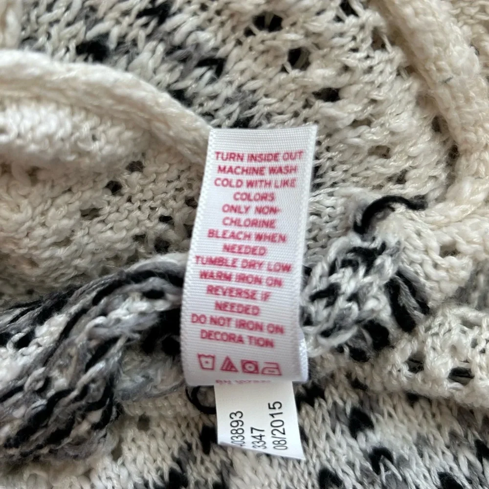 Justice Cream Crocheted Pullover Crew Neck Open Sweater / Sweater Dress Size 16